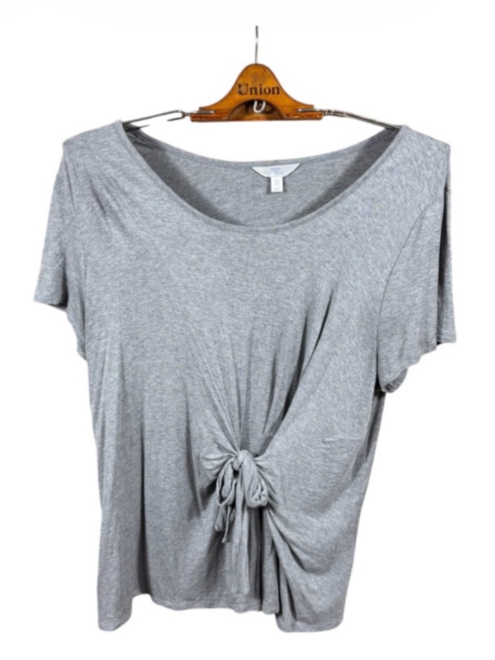 Time & Tru Women’s Draped Tie-Front Knot Short Sleeve Shirt Size 2XL